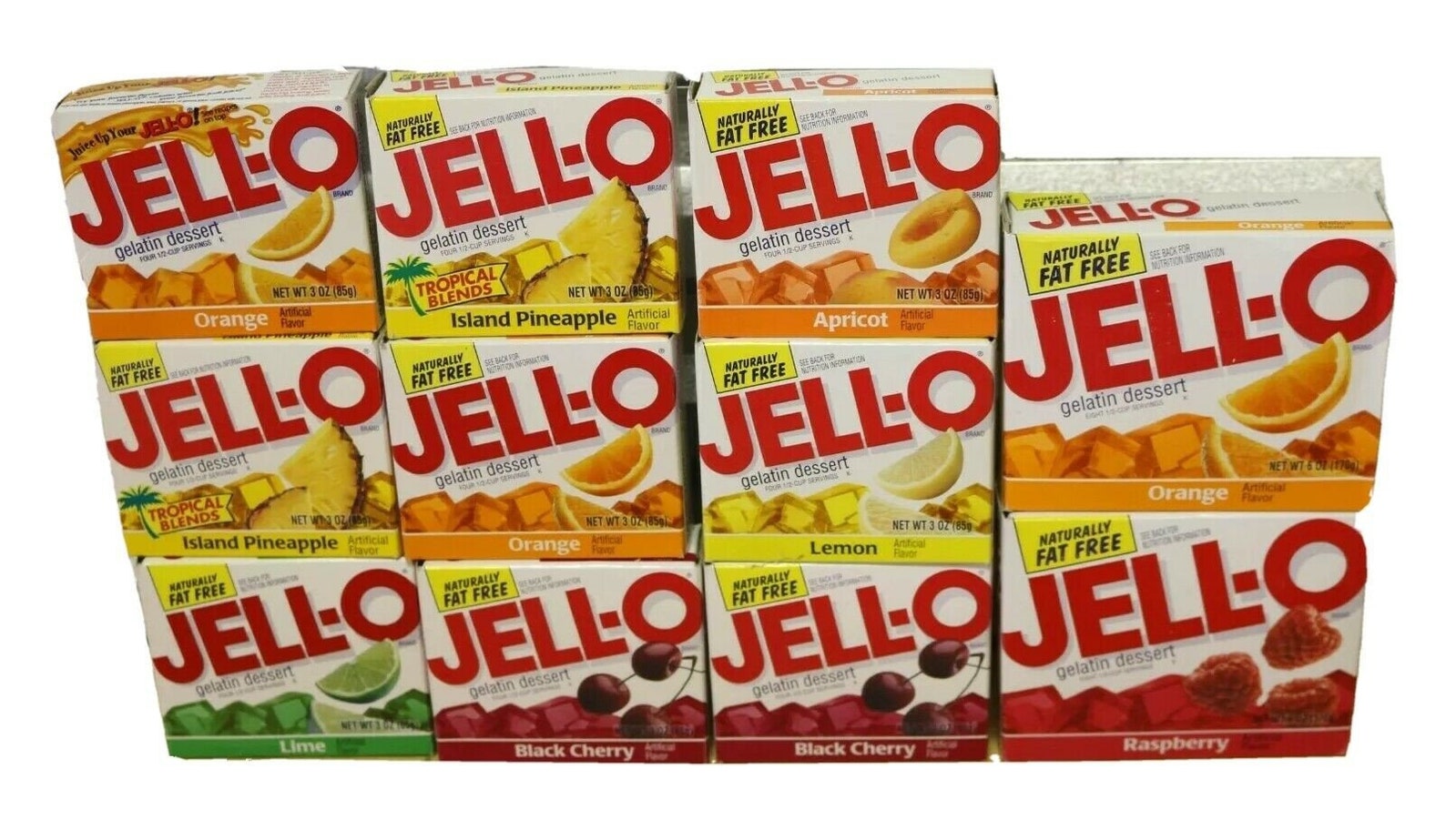 Lot of 11 Vintage 1990s JELLO Old Logo Drop Shadow Gelatin Etsy