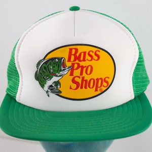 Vintage Bass Pro Shops Green Mesh Snapback Trucker Hat