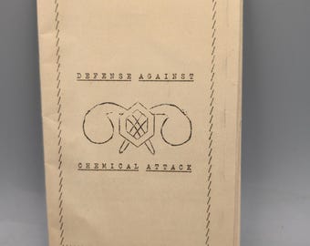 wwii Defense Against Chemical Attack Booklet, January 1 1942 Second Air Force Chemical Warfare