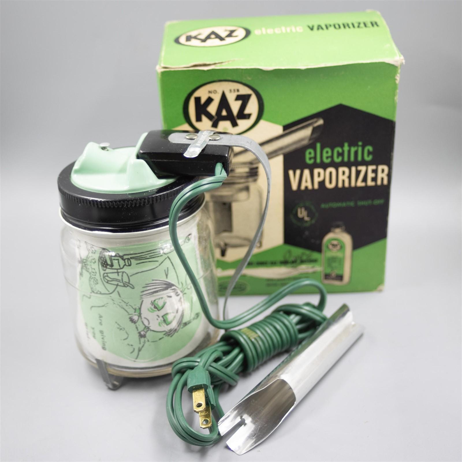 Vintage 1954 Kaz Electric Small Vaporizer Glass Jar
