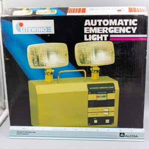 Vintage Automatic Emergency Light for Retail Store Power Outage Retro