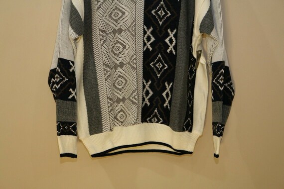 Vintage 1980S Le Tigre Cosby Sweater Black White … - image 3