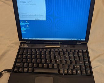 Dell Inspiron 3000 Laptop 1998 Vintage Pentium mmx Retro Computer Tested Working With Adapter