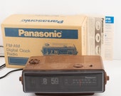 Panasonic RC-6030 Groundhog Day AM FM Flip Alarm Clock Radio w Box - For Parts