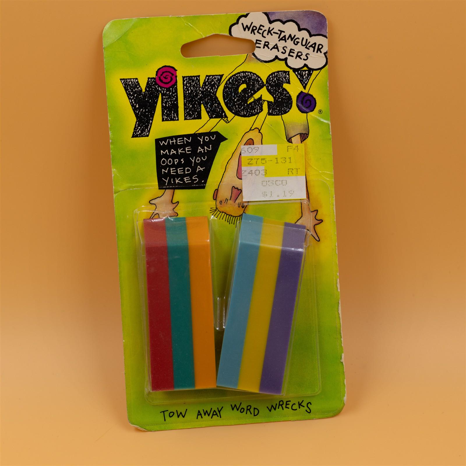 Yikes Multi-colored School Erasers Vintage 1990s Radical Cool - Etsy