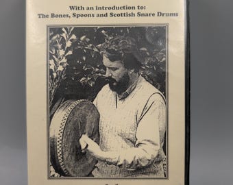 How To Play The Bodhran vhs, Chris Caswell, Lark in the Morning 1987 Instructional Video, Irish Drum Bones Spoons