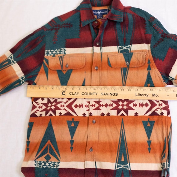 Men's Vintage Ralph Lauren (L) Southwest Aztec Navajo Cotton