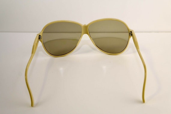 Vintage Viennaline Oversized Aviator Yellow Sungl… - image 5