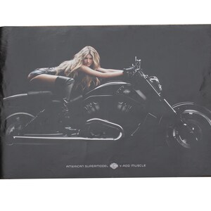 Harley Davidson American Supermodel V-Rod Muscle Pinup DS Poster 2008