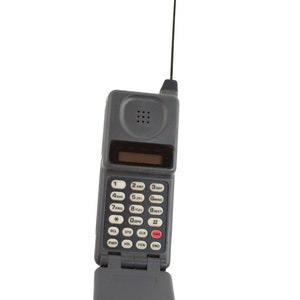 Vintage 1990s Motorola Brick Cell Phone Flip Open Receiver Pull