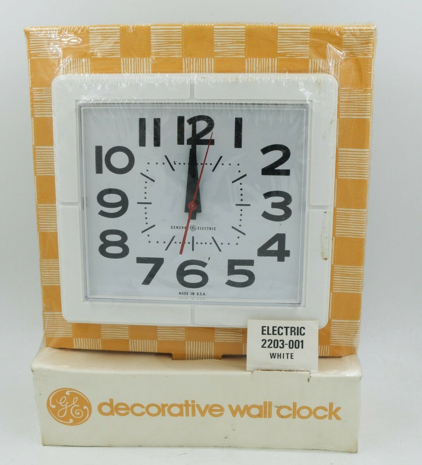 Vintage 1960s General Electric Clock w/ Alarm Off White