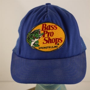 Bass Pro Shops (Springfield, MO) Vintage Blue Mesh Snapback Hat -Made in USA