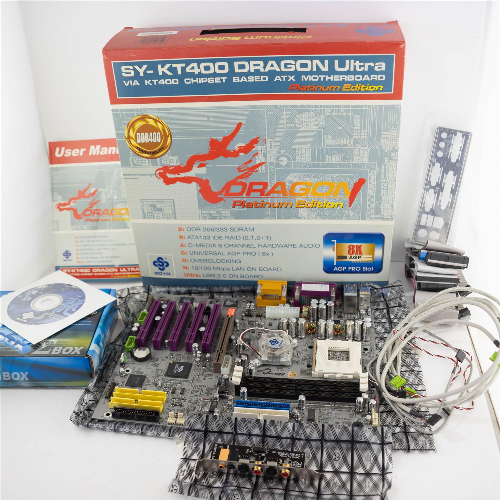 Soyo SY-KT400 Dragon Ultra Socket 462 ATX Motherboard KT400