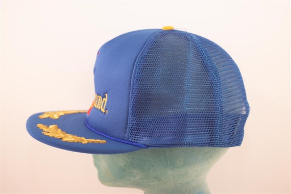 Vintage 1980s Disneyland Snapback Trucker Hat Blu… - image 2