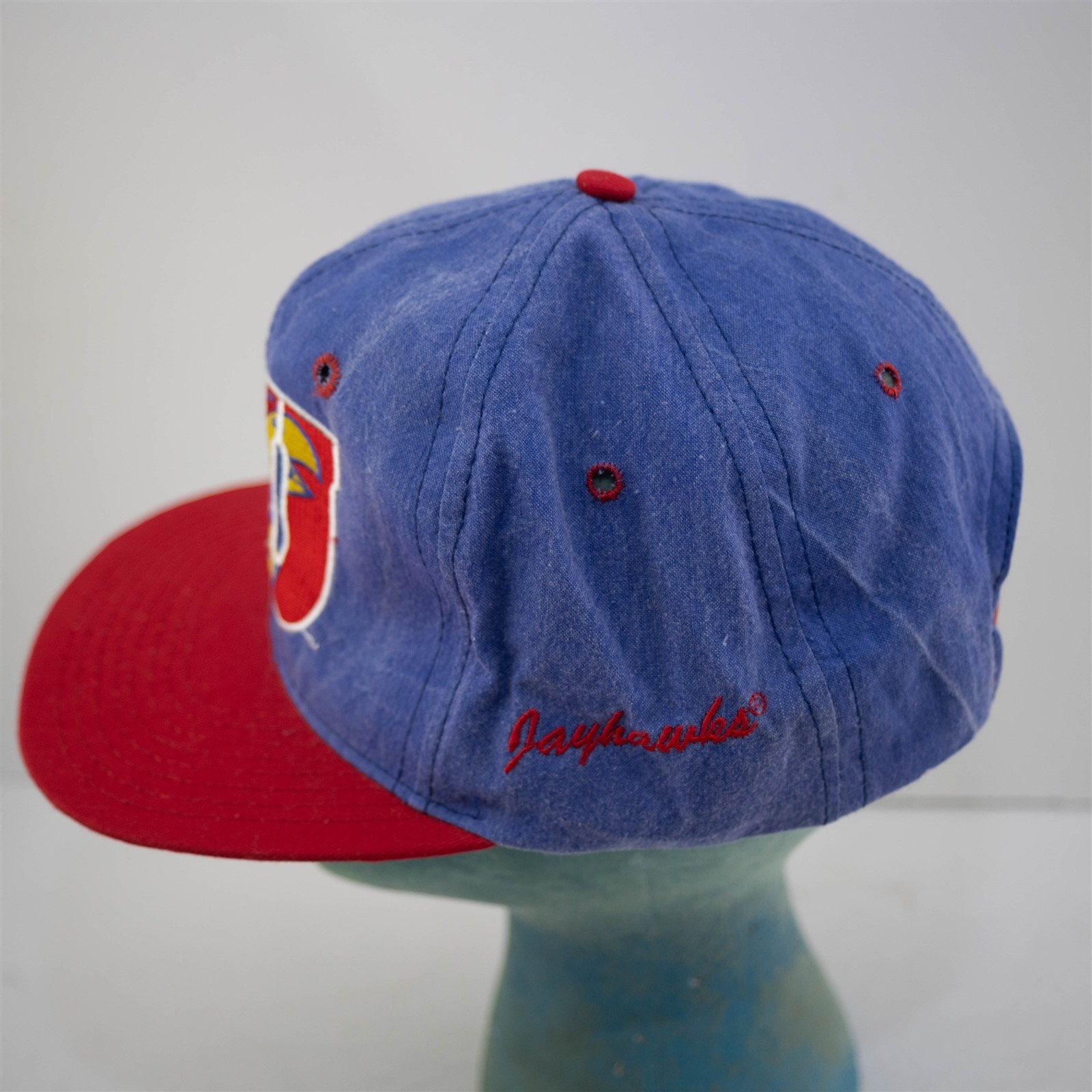 Kansas Jayhawks KU Vintage 1990s Snapback Hat Made in USA - Etsy display picture 2