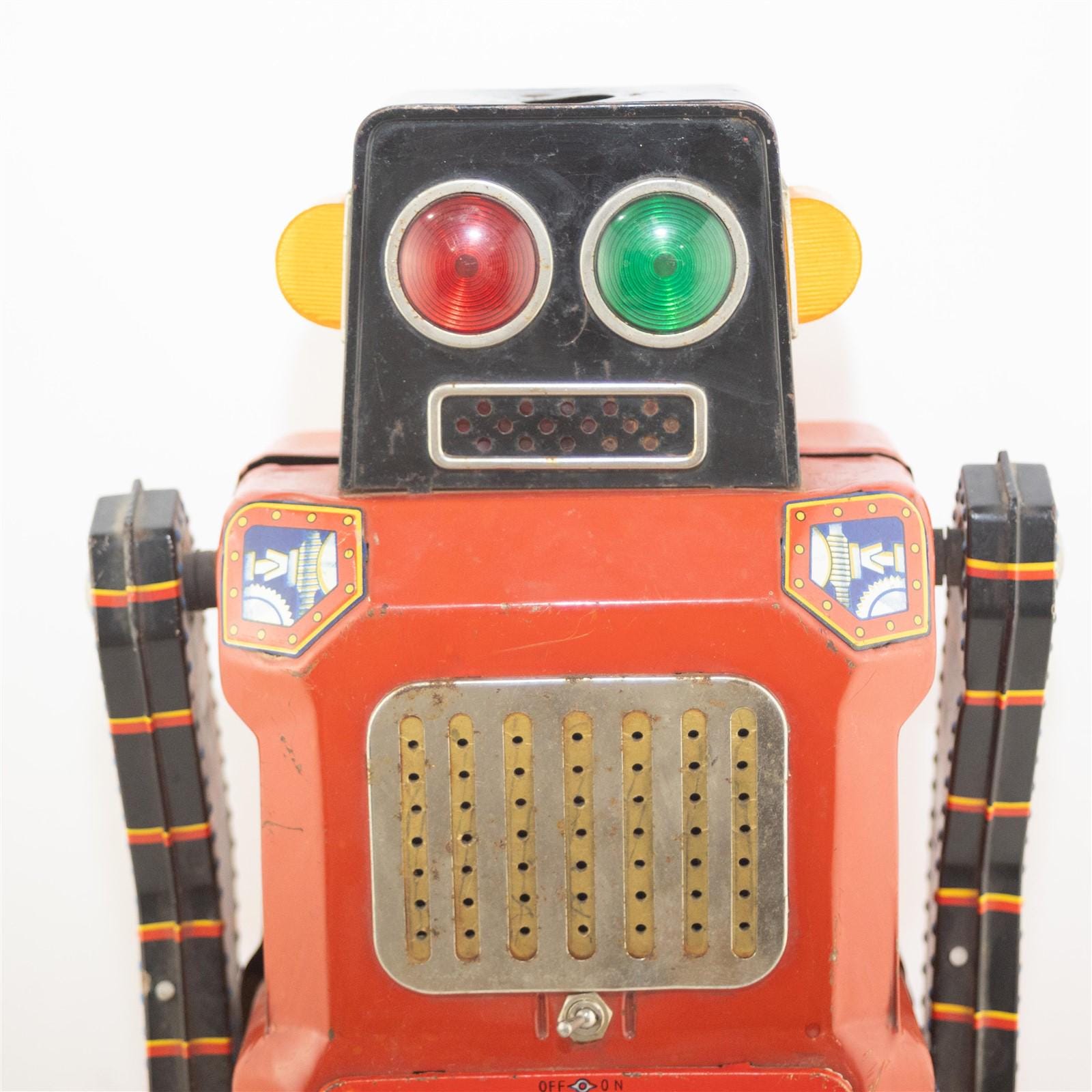 Giant Sonic Train Robot Gang of Five Tin Toy Masudaya Japan 1960s