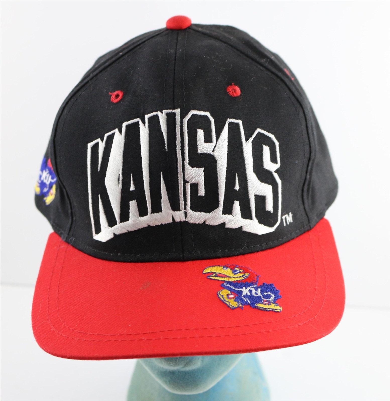 Vintage Kansas Jayhawks Hat Cap Adjustable Embroidered Sports Specialties 90s IMG-1244.jpg?v=1712606175&  main image 3