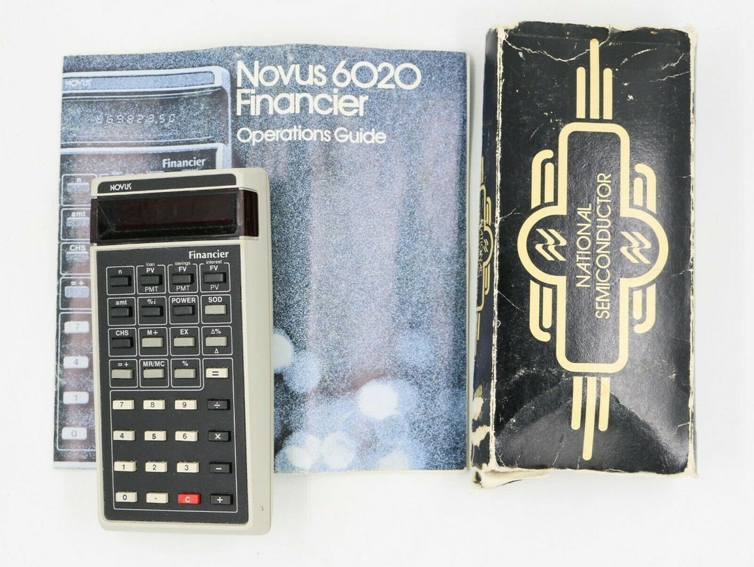 Vintage 1970S Novus 6020 Financier Calculator Red Led Display 