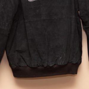 Reebok Kansas City Chiefs Black Suede Leather Bomber Jacket XL image 10
