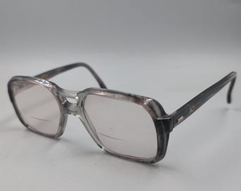 American Optical AO Safety Eyeglass Frames, Vintage 70s 80s Z87 Double Bridge Horn Rim, Brown Translucent Fade