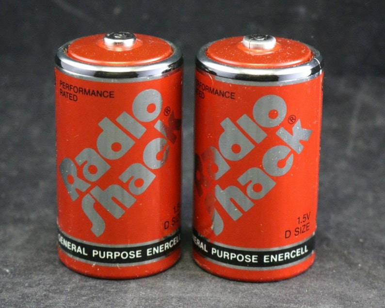 2x Vintage 1980s Radio Shack D Size Battery Dead For Etsy