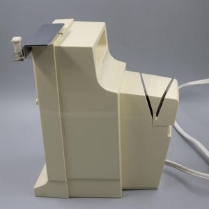 Dazey Electric Can Opener / Knife Sharpener Vintage 1976 Wood Grain / Beige immagine 4