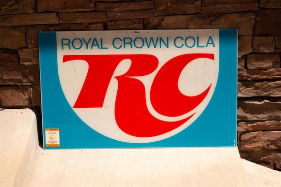 USA 50s  CROWN COLA 看板 Vintage 1950s Made In USA Royal Crown Cola Advertising Metal