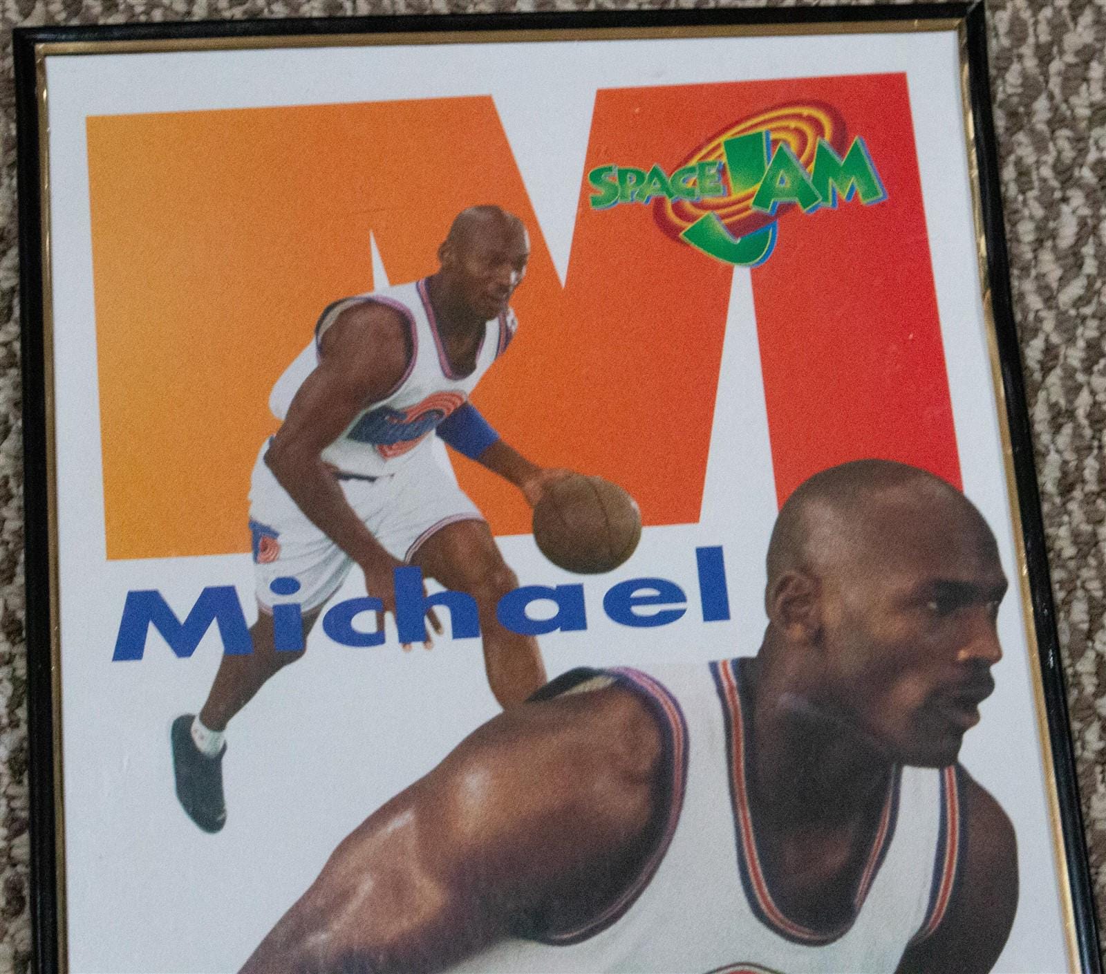 Vintage Space Jam Michael Jordan Talking Poster FREE SHIP