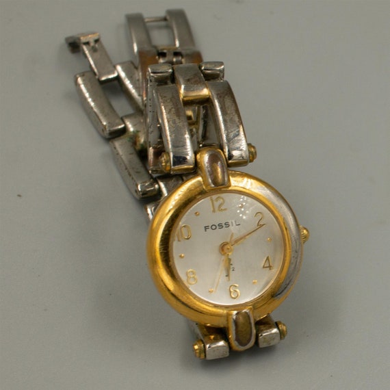 Fossil F2 Women's Watch Gold Silver 2 Tone Link B… - image 2