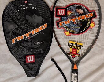 Racquetball Racquet, Wilson Nitro Titanium, 3 7/8 Grip, Cliff Swain Pro Model, with Case