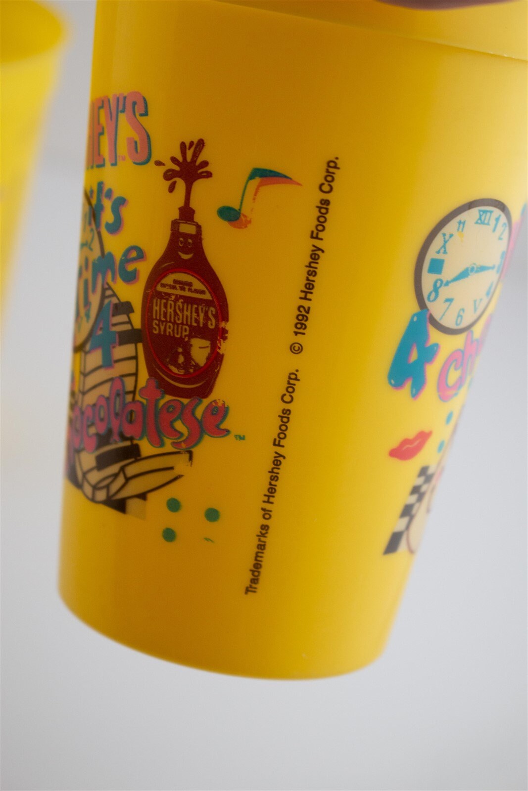 Vintage 1992 Lot of 4 Hershey's Syrup Chocolatese Plastic Cups - Etsy