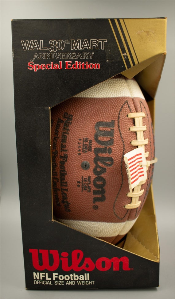 Vintage 1992 Wilson NFL Football Leather Wal-mart 30th Anniversary