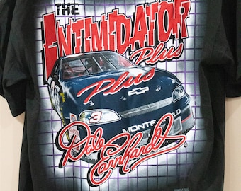 Vintage 1990s Dale Earnhardt Sr. Intimidator Plus Nascar T-Shirt Size Large