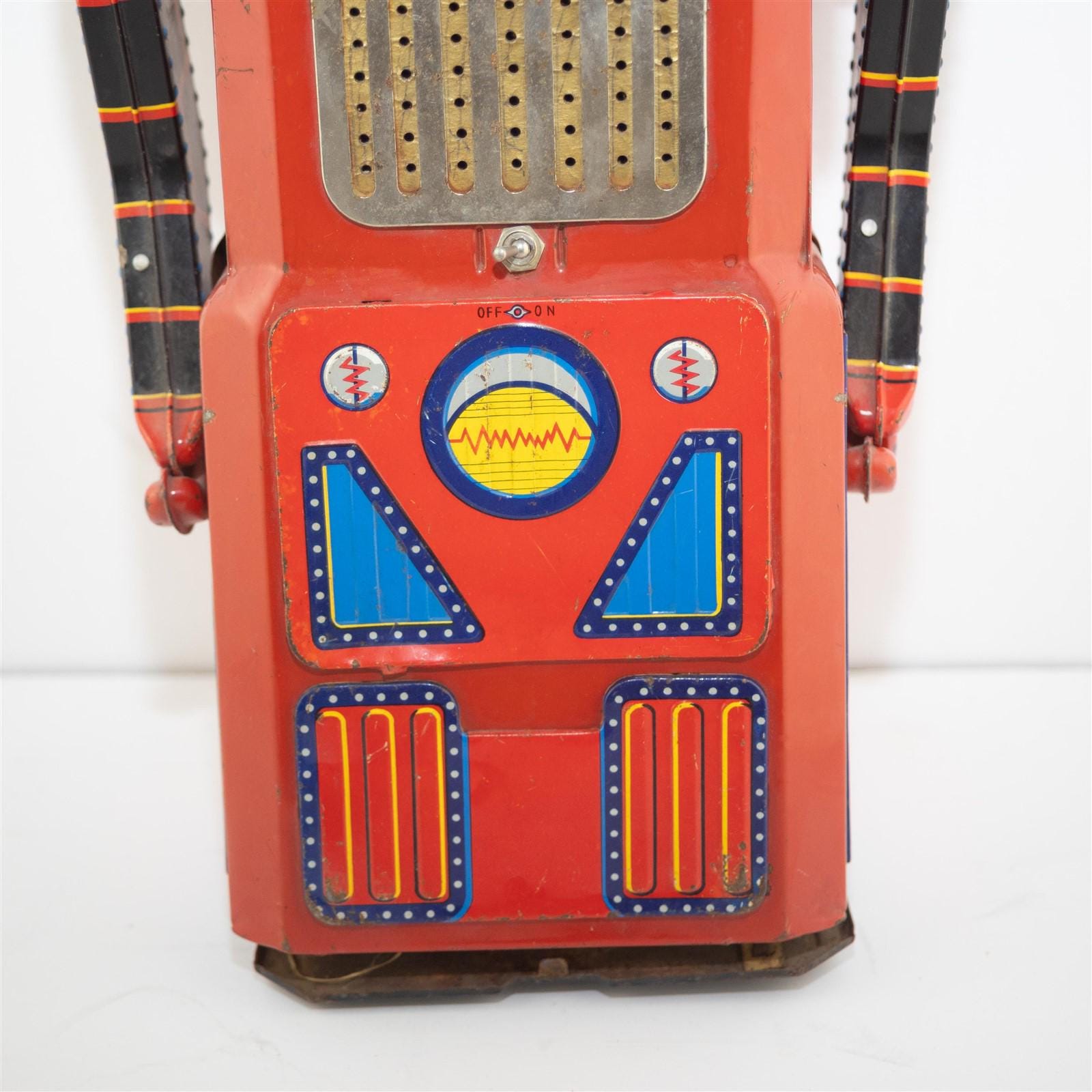Giant Sonic Train Robot Gang of Five Tin Toy Masudaya Japan 1960s