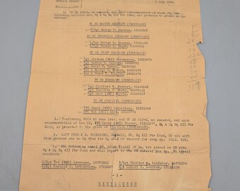 wwii Army Air Forces Special Orders, 1944 xii Fighter Command, Signal Aircraft Warning, Italy