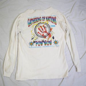 Vintage 1999 Gathering of Nations Pow Wow Long Sleeve Shirt M -Made in USA