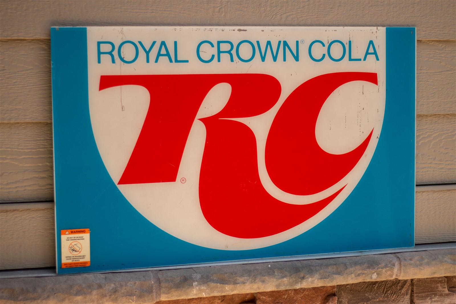 USA 50s  CROWN COLA 看板 Vintage 1950s Made In USA Royal Crown Cola Advertising Metal