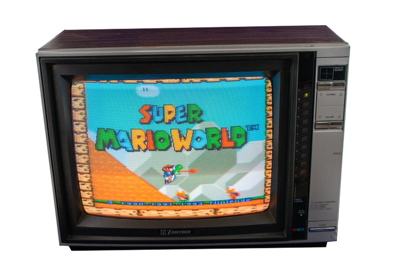 Vintage 1980s Emerson 13 CRT Tube Color TV Retro Gaming Etsy