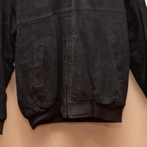 Reebok Kansas City Chiefs Black Suede Leather Bomber Jacket XL image 6