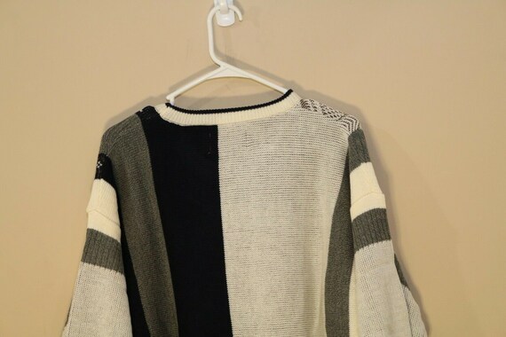 Vintage 1980S Le Tigre Cosby Sweater Black White … - image 5