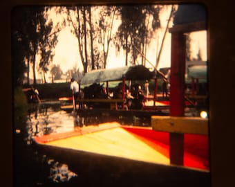Vintage 1980 Xochimilco Park Mexico City Photo Slides