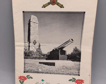 wwii Fort Bliss Christmas Card, Coast Artillery Antiaircraft Training Center, Texas Army