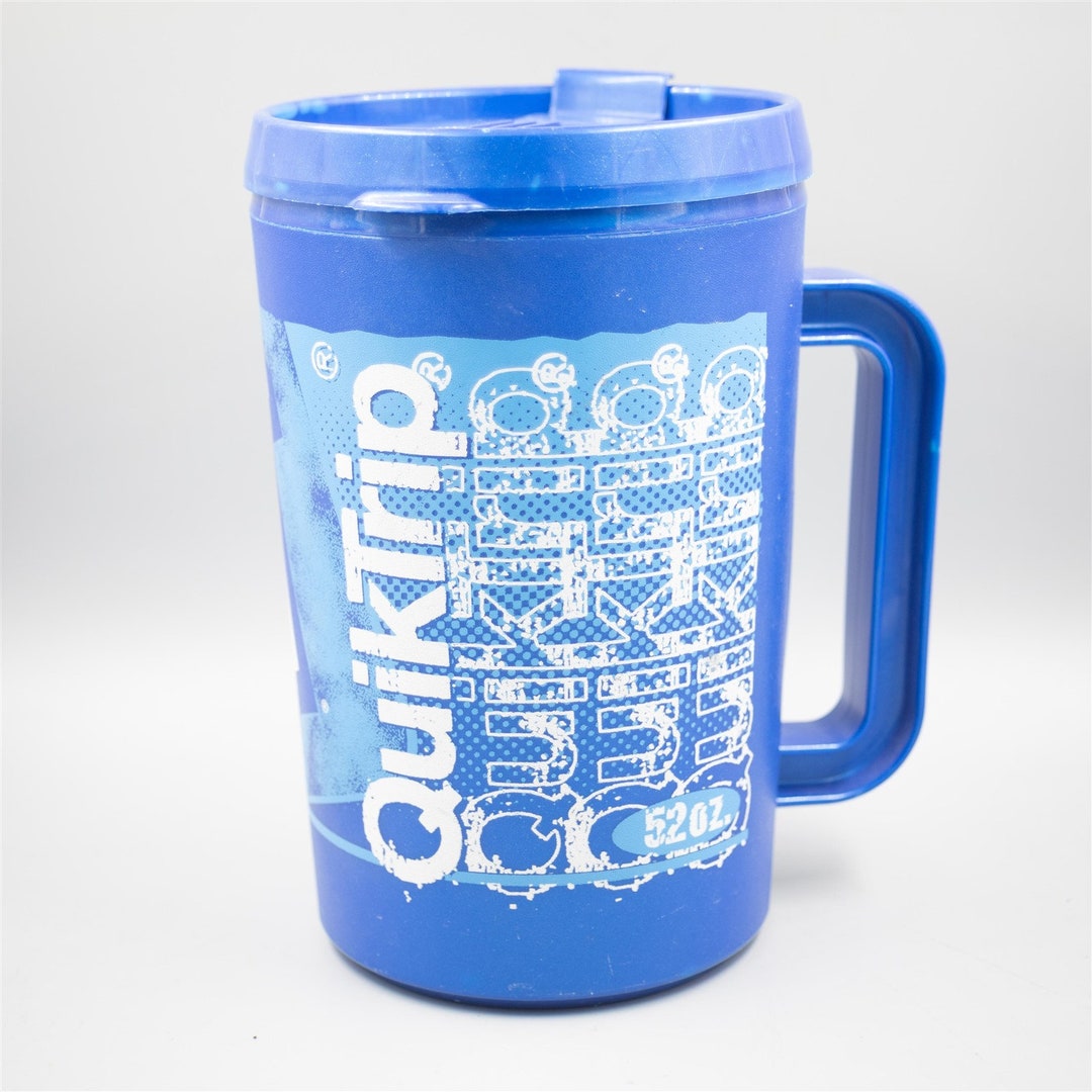 Quiktrip 52oz Large Vintage Blue Plastic Gas Station Mug QT Etsy