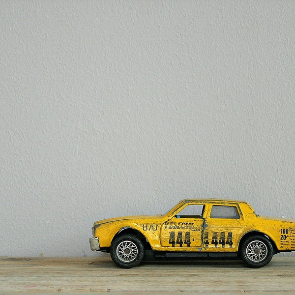 KIDS metal toys, metal car cars, vintage matchbox, boys toy, yellow cab taxi