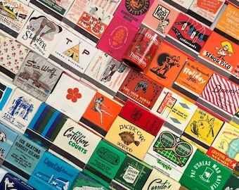 Lot of 25 Collectible Vintage Retro Assorted MCM Matchbooks and Matchboxes 1940s-1990s