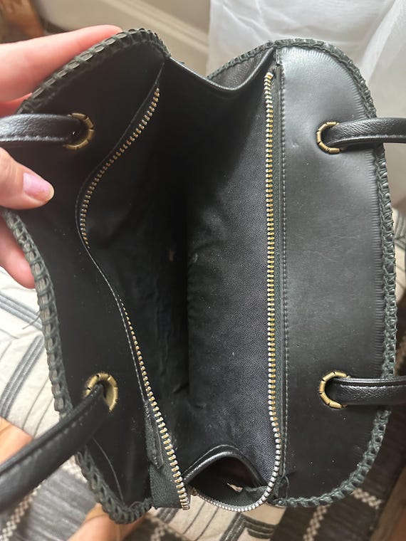 Vintage Black Patchwork Purse - image 5