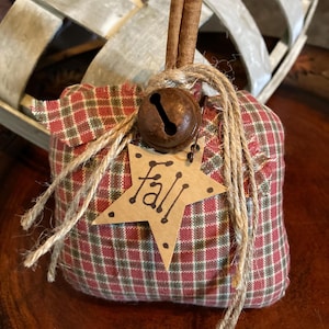 Primitive  “FALL” Pumpkin   Pillow Tuck, Bowl Filler, Fall Pumpkin Ornie