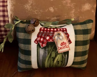 Primitive “BEANS” Pillow Tuck, Irnie, Pillow Tuck, Shelf Sitter