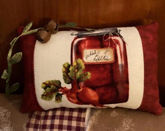 Primitive “BEETS” Pillow Tuck, Irnie, Pillow Tuck, Shelf Sitter