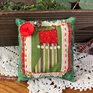 Primitive Christmas Stocking Pillow Tuck, Bowl Filler, Ornie, Holiday Decor
